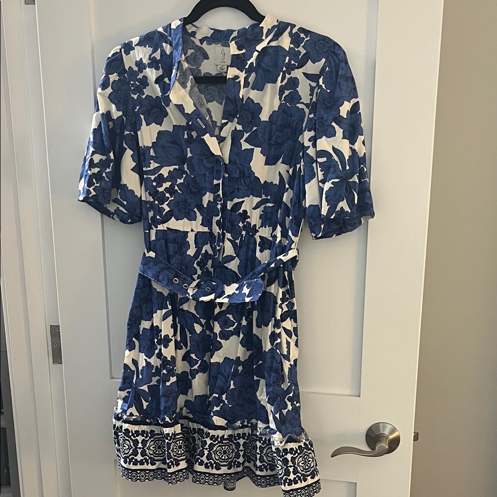 Joie Blue and White Floral Mini Dress